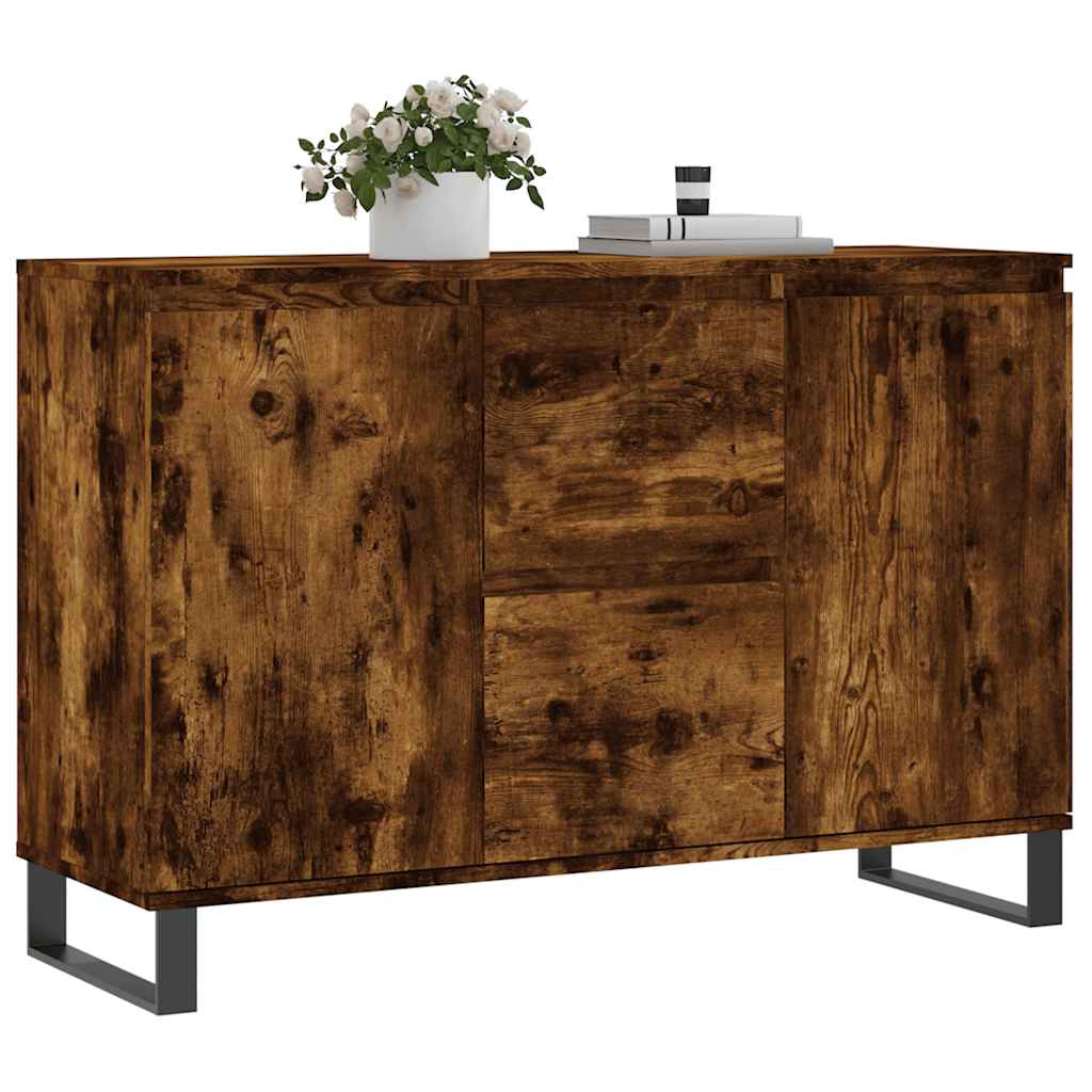 Buffet chêne fumé 101,5x35x70 cm bois d'ingénierie - XIOS