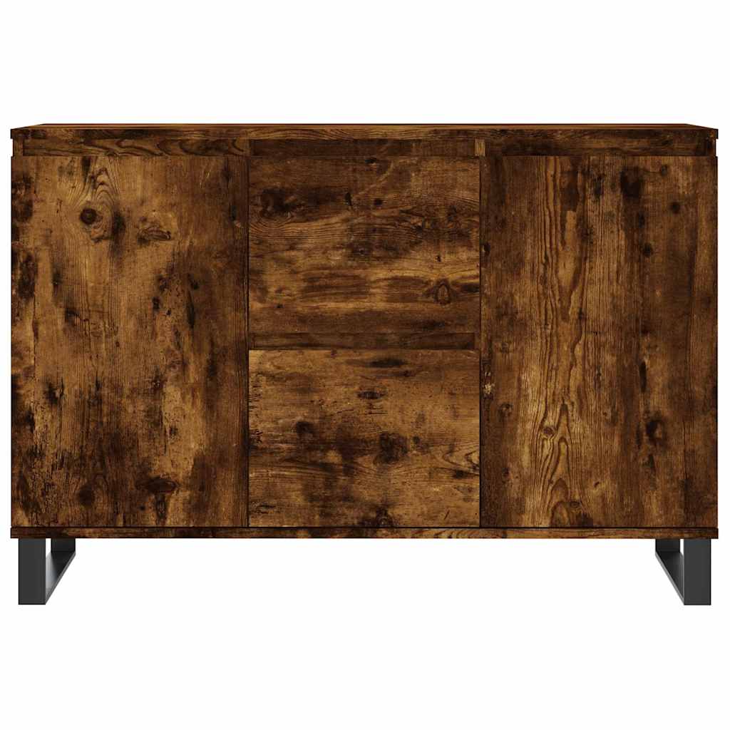 Buffet chêne fumé 101,5x35x70 cm bois d'ingénierie - XIOS