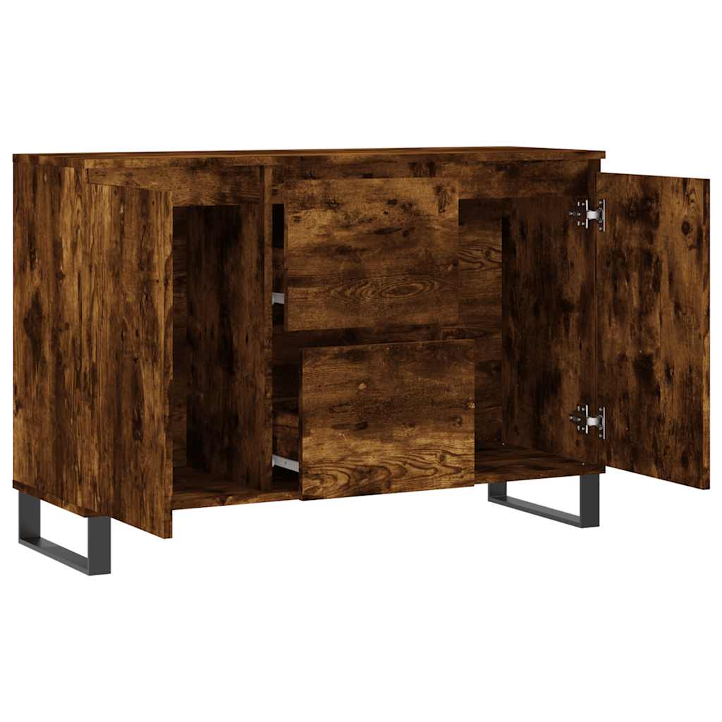 Buffet chêne fumé 101,5x35x70 cm bois d'ingénierie - XIOS