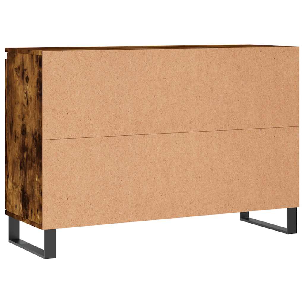 Buffet chêne fumé 101,5x35x70 cm bois d'ingénierie - XIOS