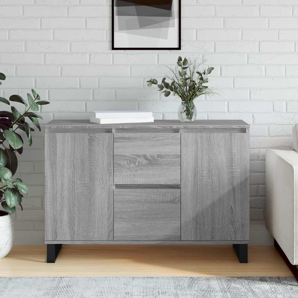 Buffet sonoma gris 101,5x35x70 cm bois d'ingénierie - XIOS