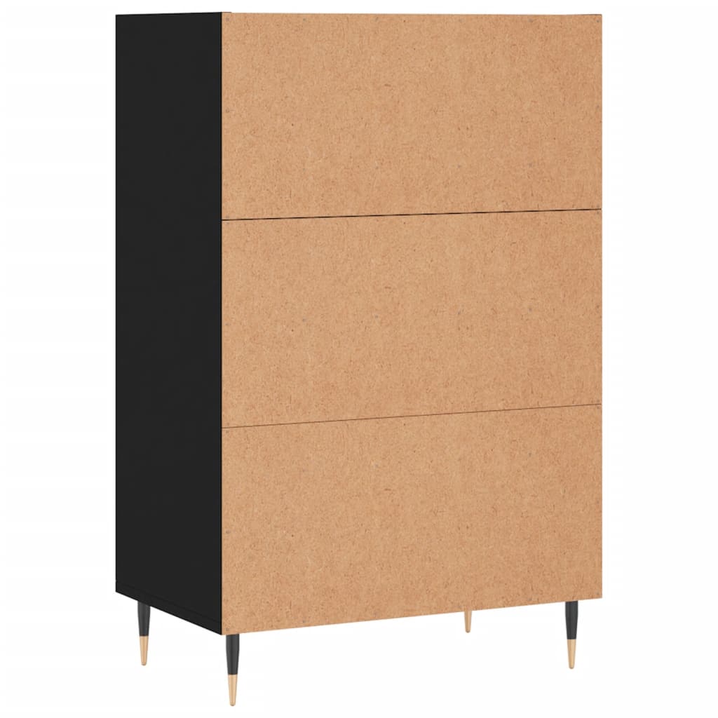 Buffet haut noir 57x35x90 cm bois d'ingénierie - XIOS