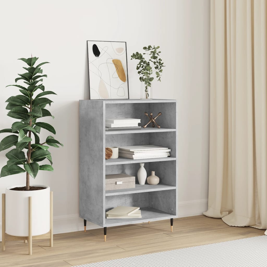 Buffet haut gris béton 57x35x90 cm bois d'ingénierie - XIOS