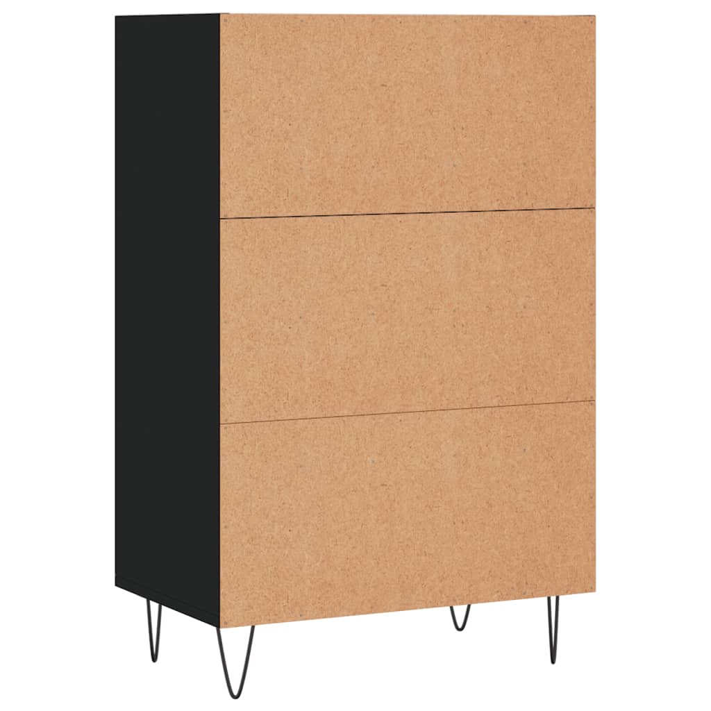 Buffet haut noir 57x35x90 cm bois d'ingénierie - XIOS
