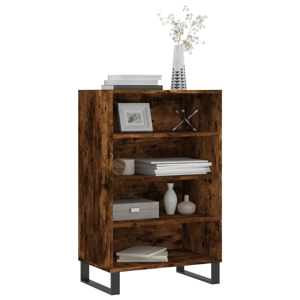 Buffet haut chêne fumé 57x35x90 cm bois d'ingénierie - XIOS