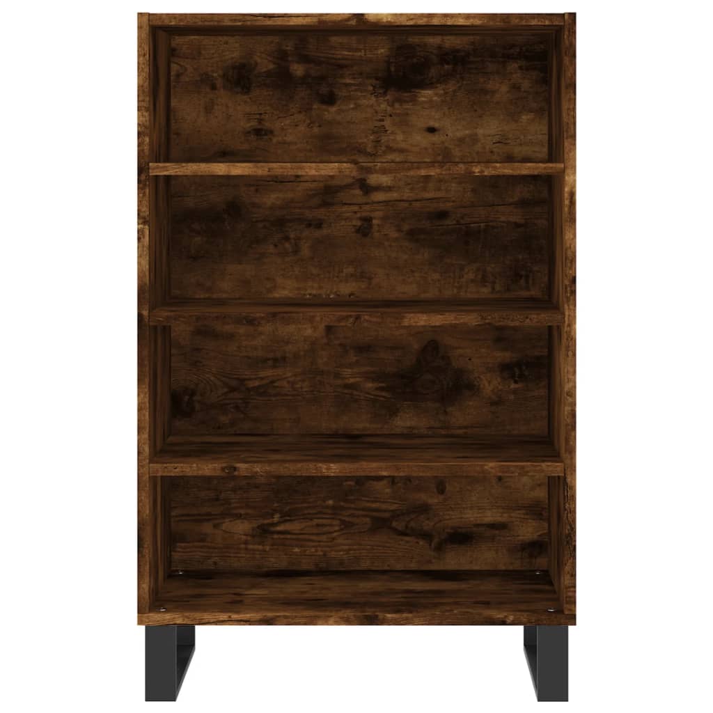 Buffet haut chêne fumé 57x35x90 cm bois d'ingénierie - XIOS