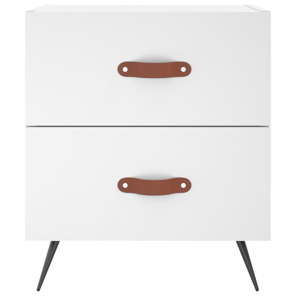 Tables de chevet 2 pcs blanc 40x35x47,5 cm bois d’ingénierie - XIOS