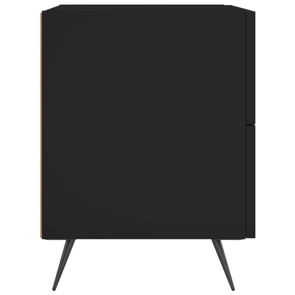 Tables de chevet 2 pcs noir 40x35x47,5 cm bois d’ingénierie - XIOS