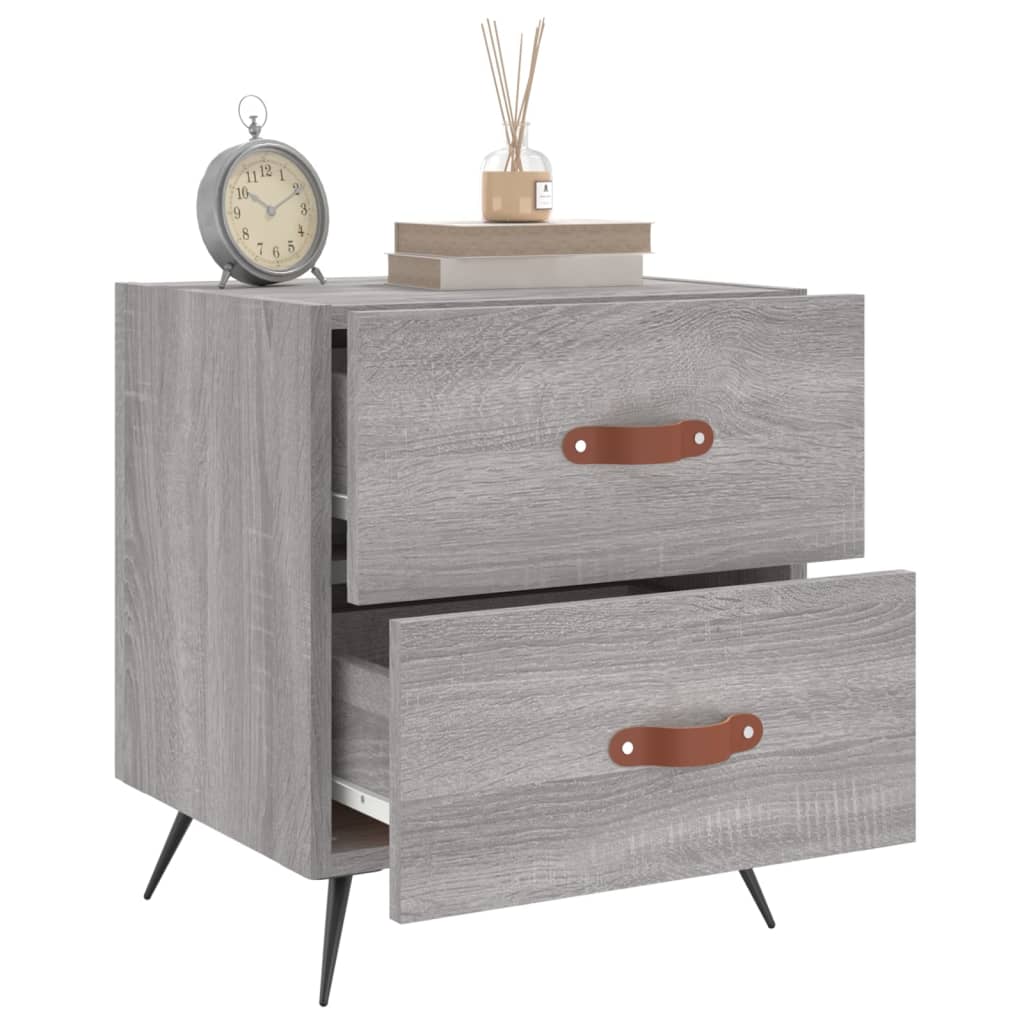 Tables de chevet 2 pcs sonoma gris 40x35x47,5 cm - XIOS