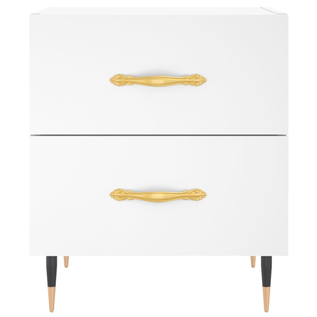 Table de chevet blanc 40x35x47,5 cm bois d’ingénierie - XIOS
