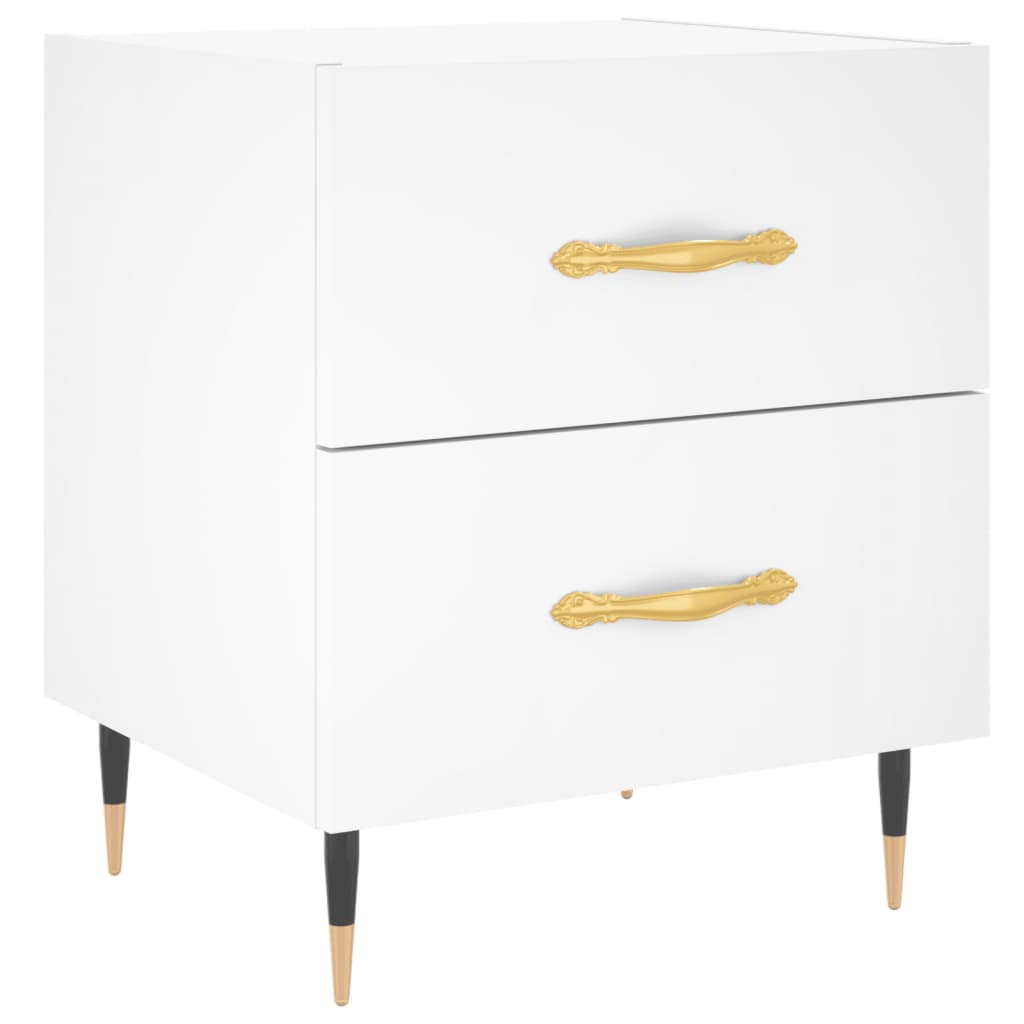Tables de chevet 2 pcs blanc 40x35x47,5 cm bois d’ingénierie - XIOS