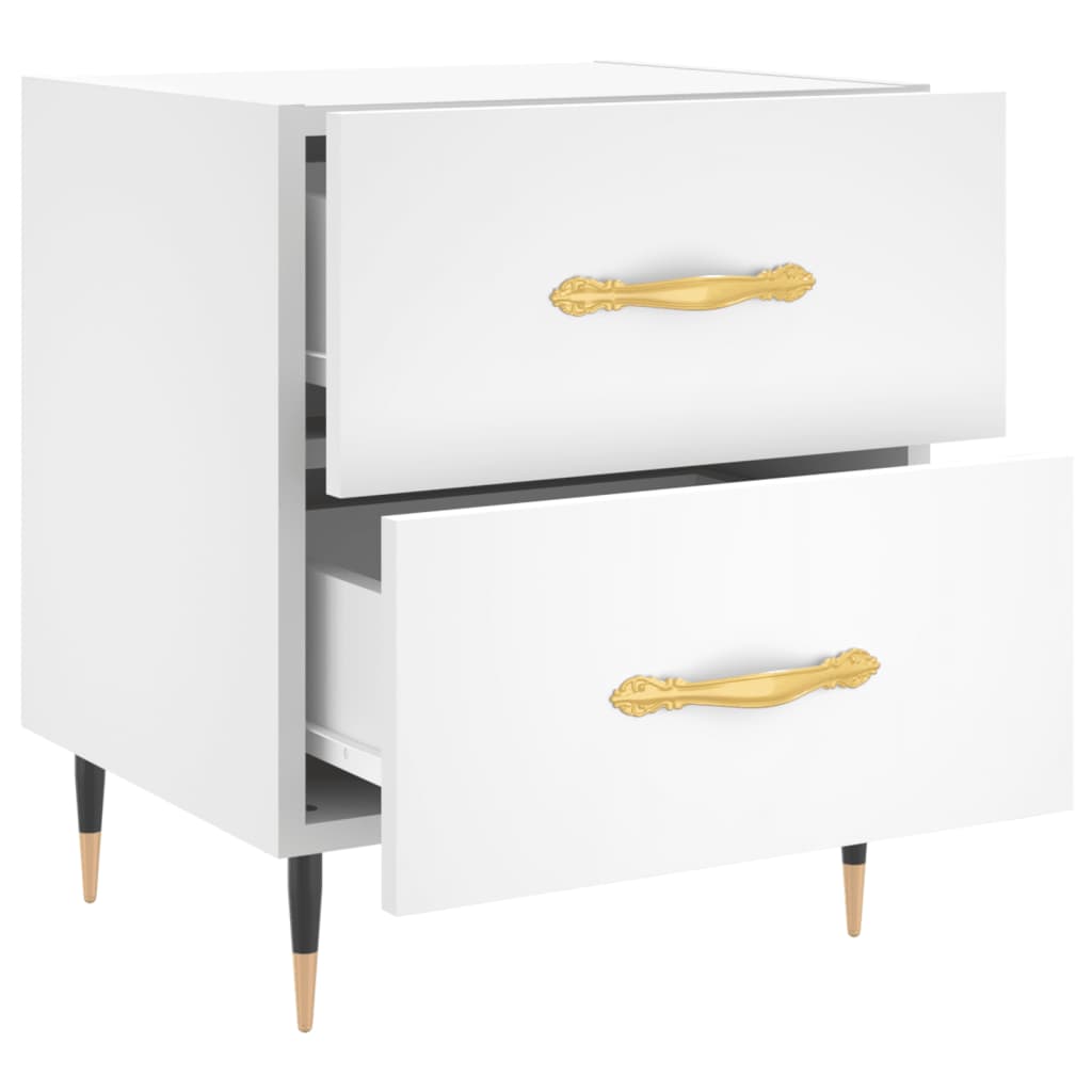Tables de chevet 2 pcs blanc 40x35x47,5 cm bois d’ingénierie - XIOS