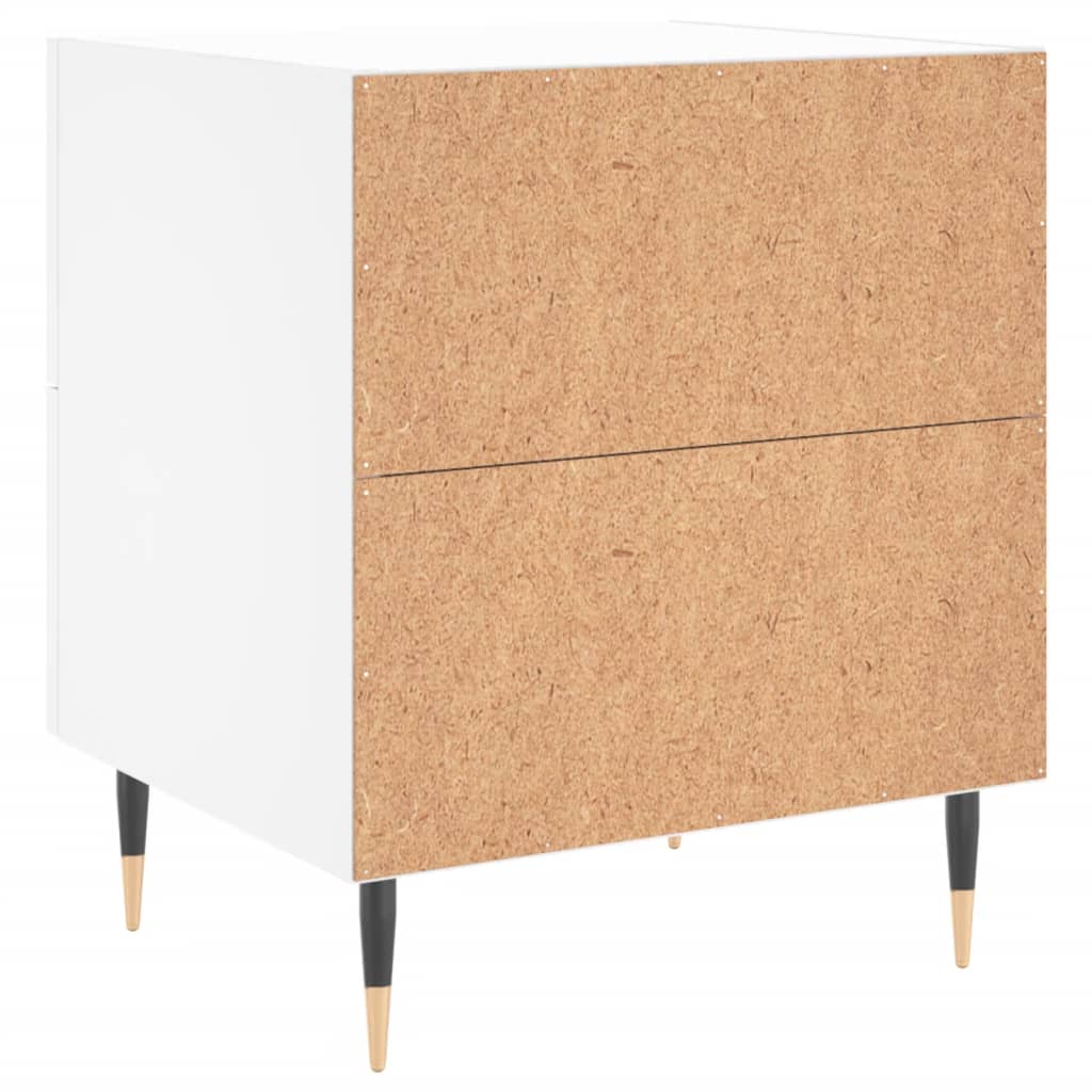 Tables de chevet 2 pcs blanc 40x35x47,5 cm bois d’ingénierie - XIOS