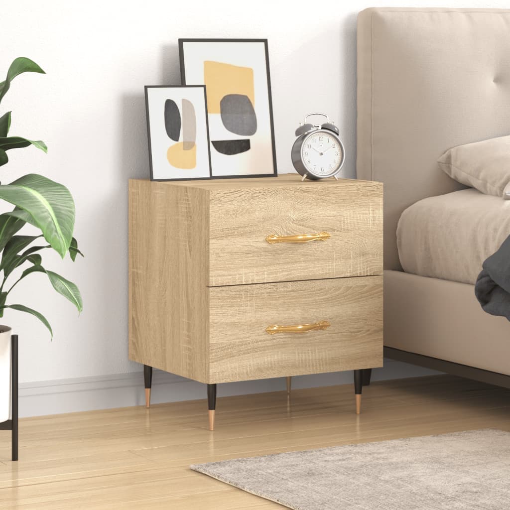 Table de chevet chêne sonoma 40x35x47,5 cm bois d’ingénierie - XIOS