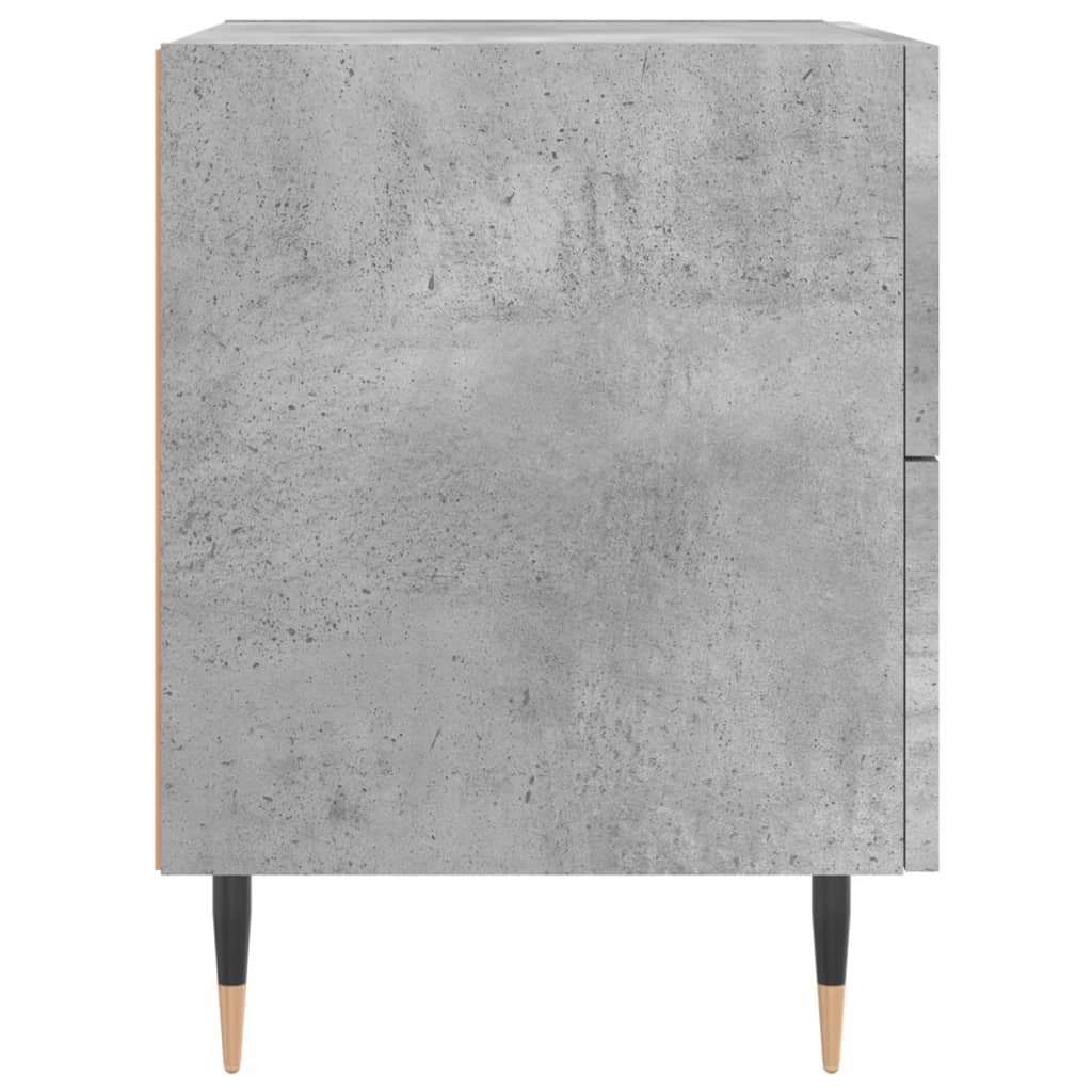 Tables de chevet 2pcs gris béton 40x35x47,5cm bois d’ingénierie - XIOS