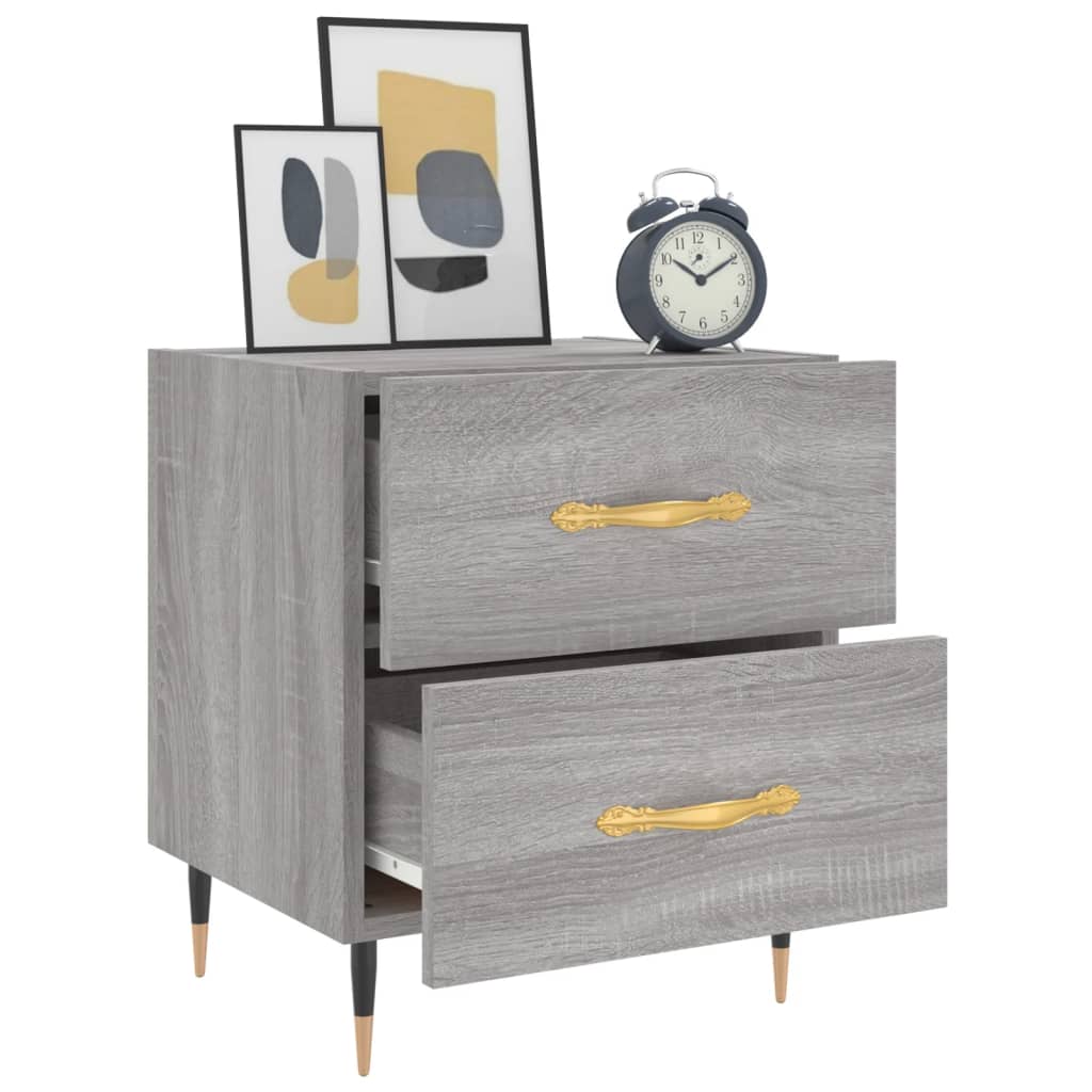 Table de chevet sonoma gris 40x35x47,5 cm bois d’ingénierie - XIOS