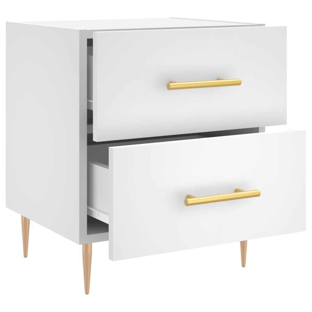 Tables de chevet 2 pcs blanc 40x35x47,5 cm bois d’ingénierie - XIOS