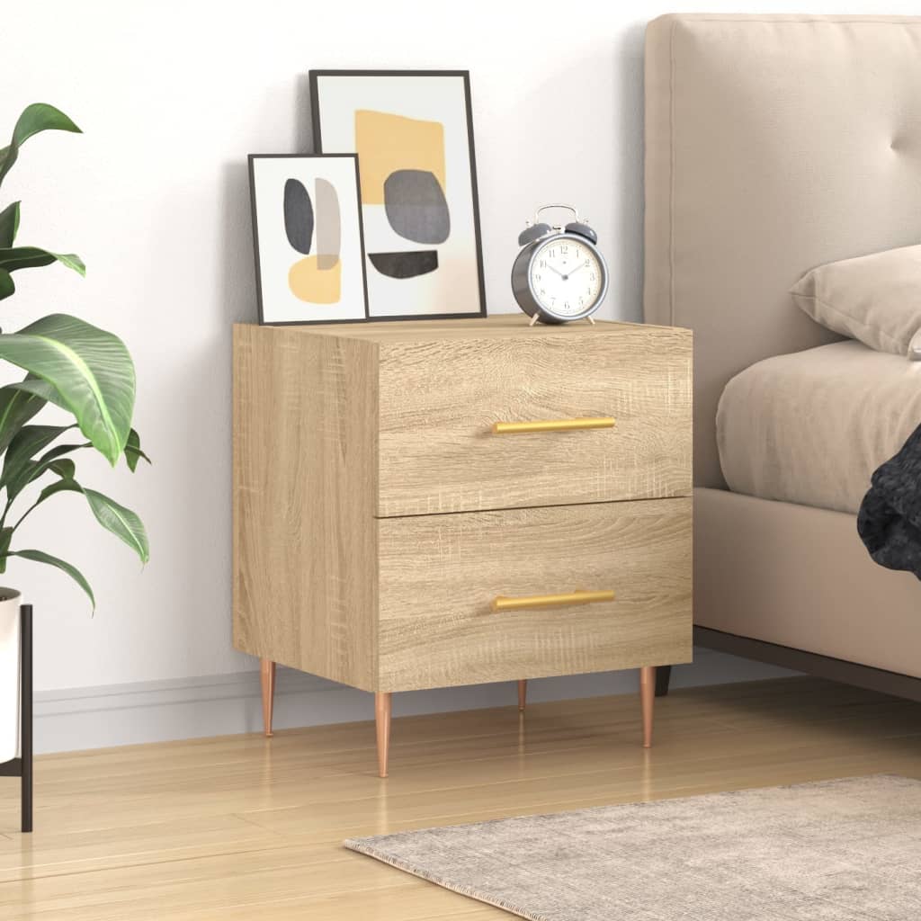 Table de chevet chêne sonoma 40x35x47,5 cm bois d’ingénierie - XIOS