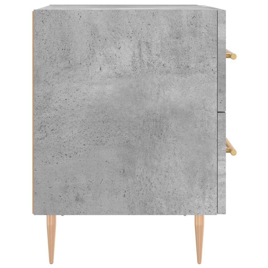 Tables de chevet 2pcs gris béton 40x35x47,5cm bois d’ingénierie - XIOS