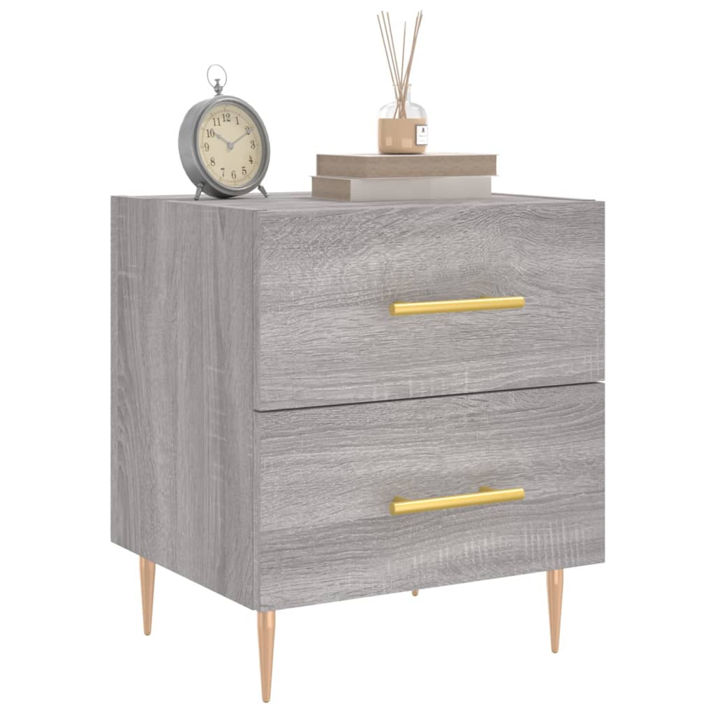 Table de chevet sonoma gris 40x35x47,5 cm bois d’ingénierie - XIOS