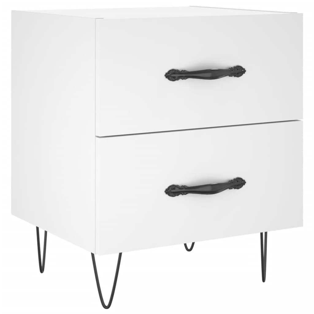 Tables de chevet 2 pcs blanc 40x35x47,5 cm bois d’ingénierie - XIOS