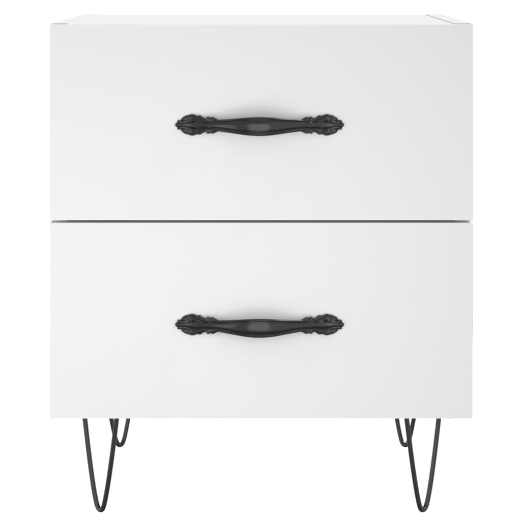 Tables de chevet 2 pcs blanc 40x35x47,5 cm bois d’ingénierie - XIOS