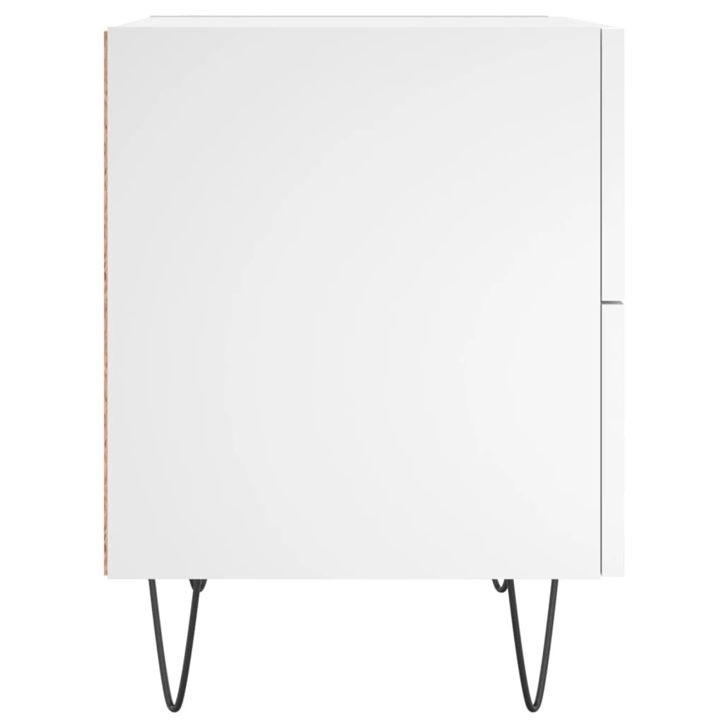 Tables de chevet 2 pcs blanc 40x35x47,5 cm bois d’ingénierie - XIOS