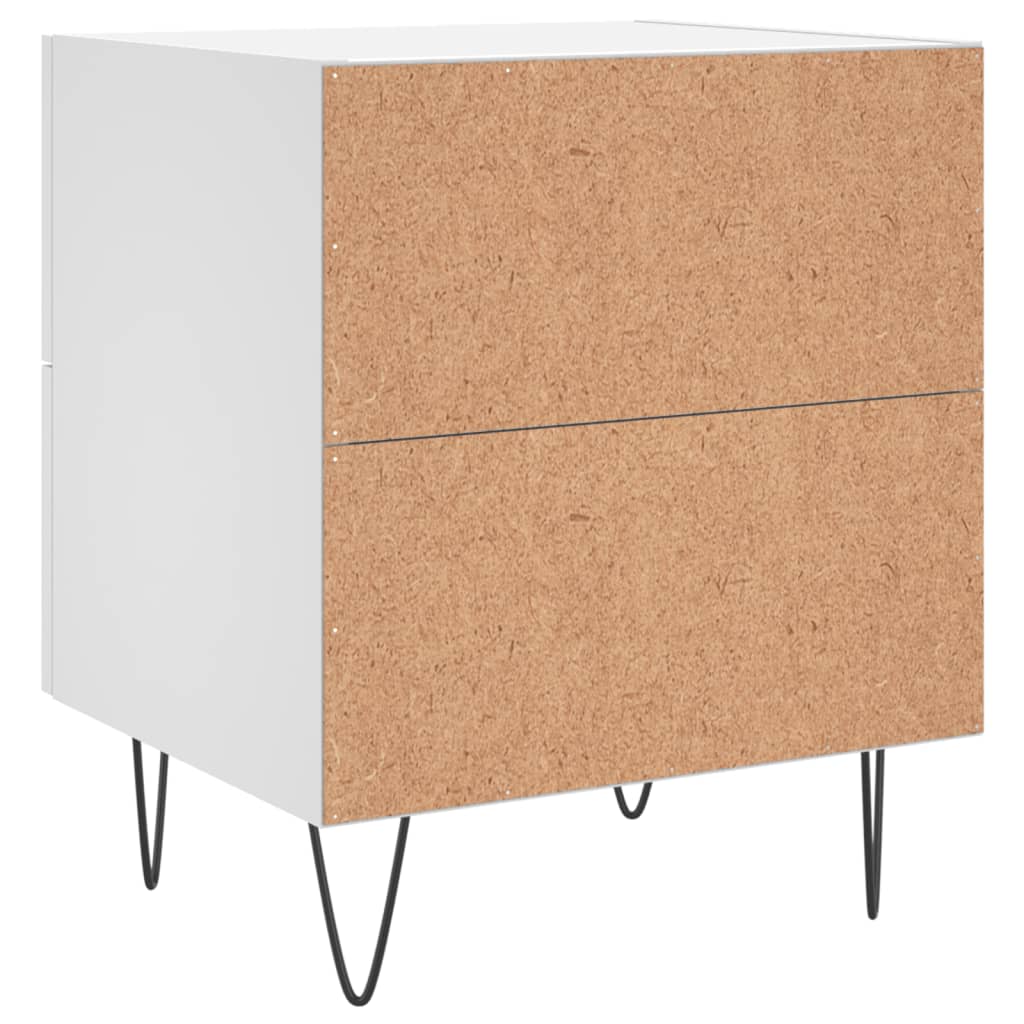 Tables de chevet 2 pcs blanc 40x35x47,5 cm bois d’ingénierie - XIOS