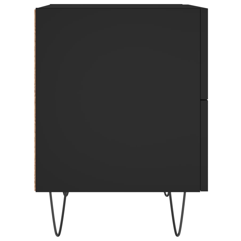 Tables de chevet 2 pcs noir 40x35x47,5 cm bois d’ingénierie - XIOS