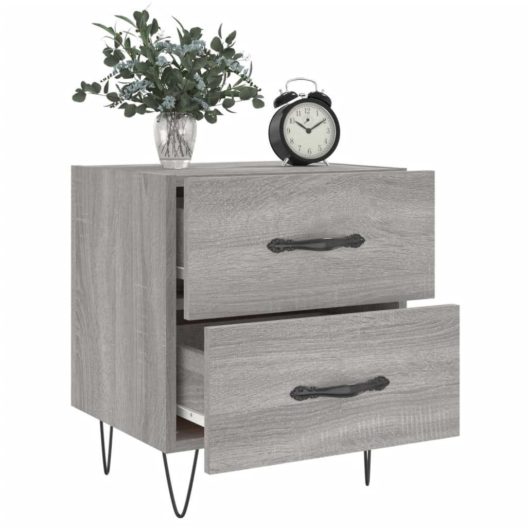 Tables de chevet 2 pcs sonoma gris 40x35x47,5 cm - XIOS