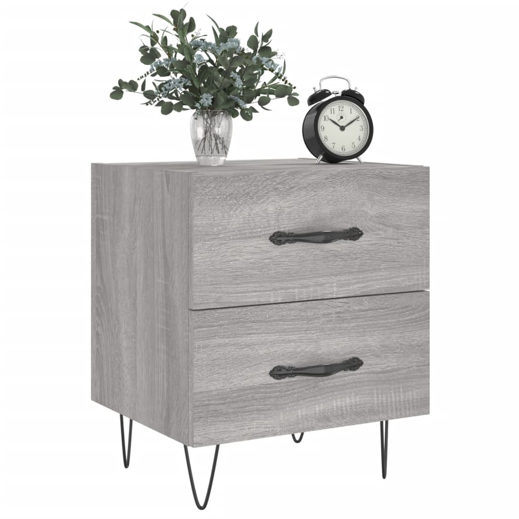 Tables de chevet 2 pcs sonoma gris 40x35x47,5 cm - XIOS