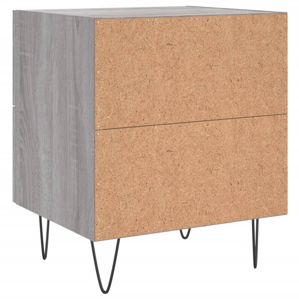 Tables de chevet 2 pcs sonoma gris 40x35x47,5 cm - XIOS