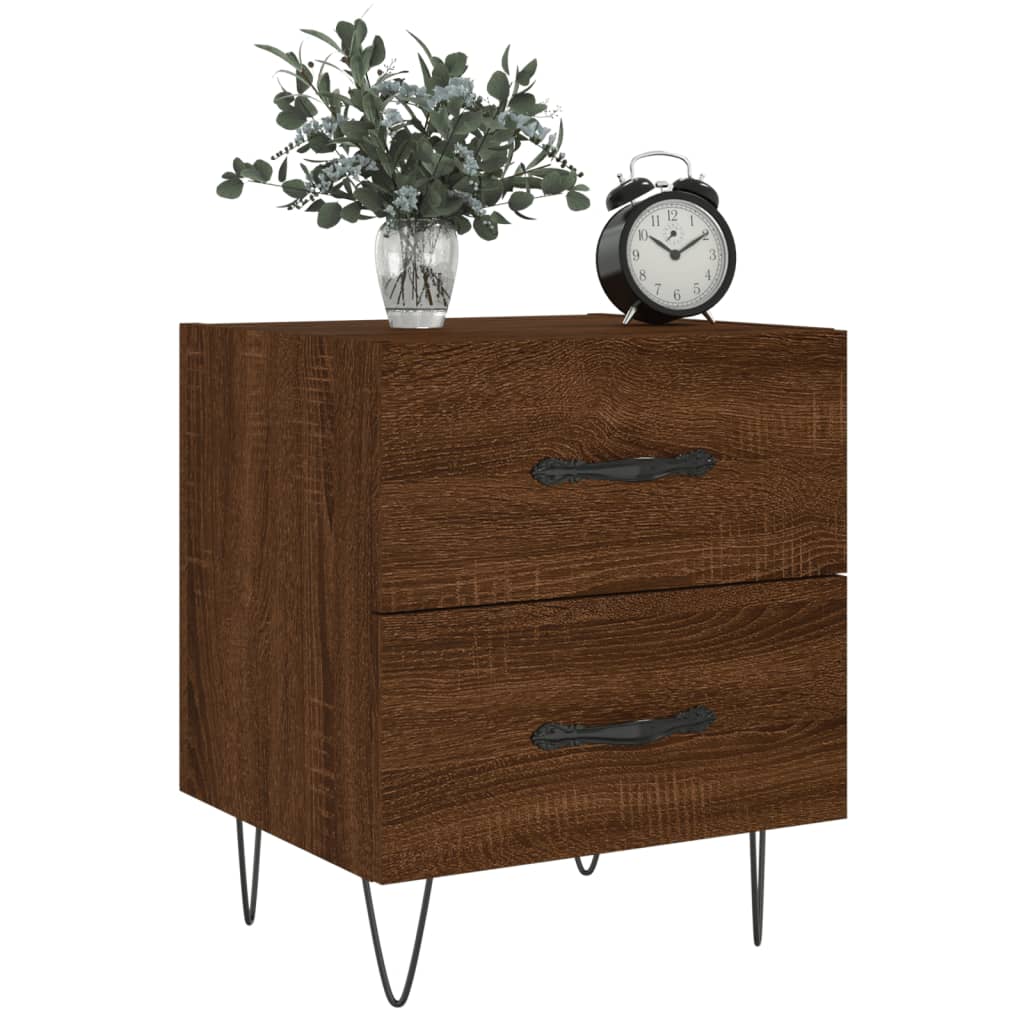 Tables de chevet 2 pcs chêne marron 40x35x47,5 cm - XIOS