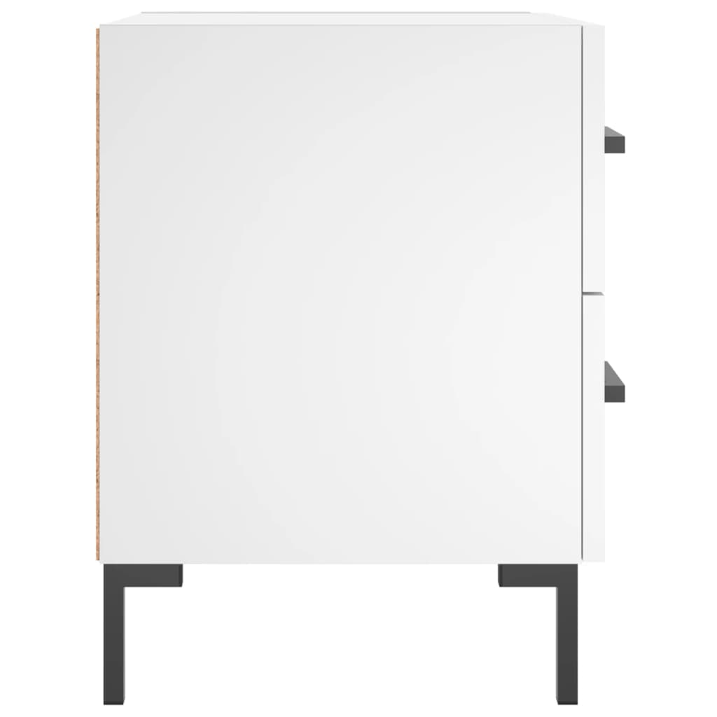 Table de chevet blanc 40x35x47,5 cm bois d’ingénierie - XIOS