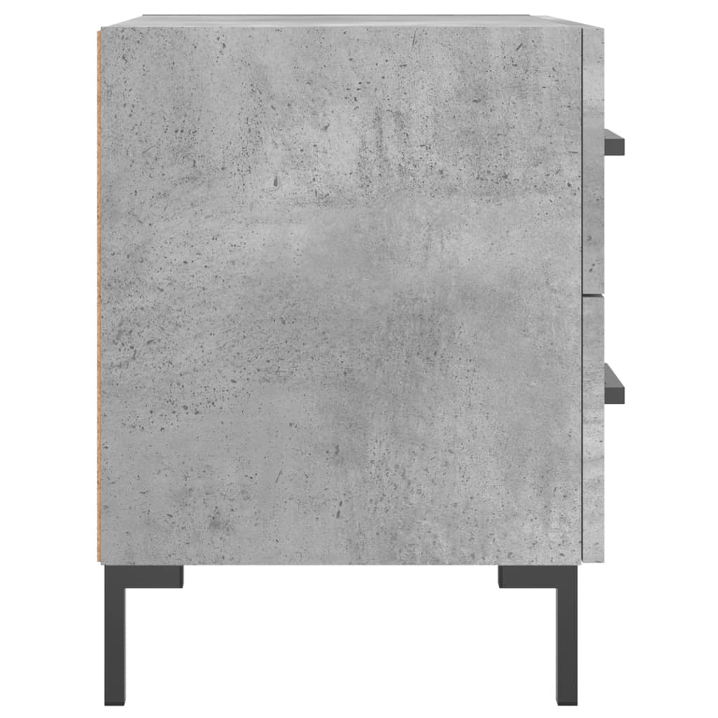 Table de chevet gris béton 40x35x47,5 cm bois d’ingénierie - XIOS