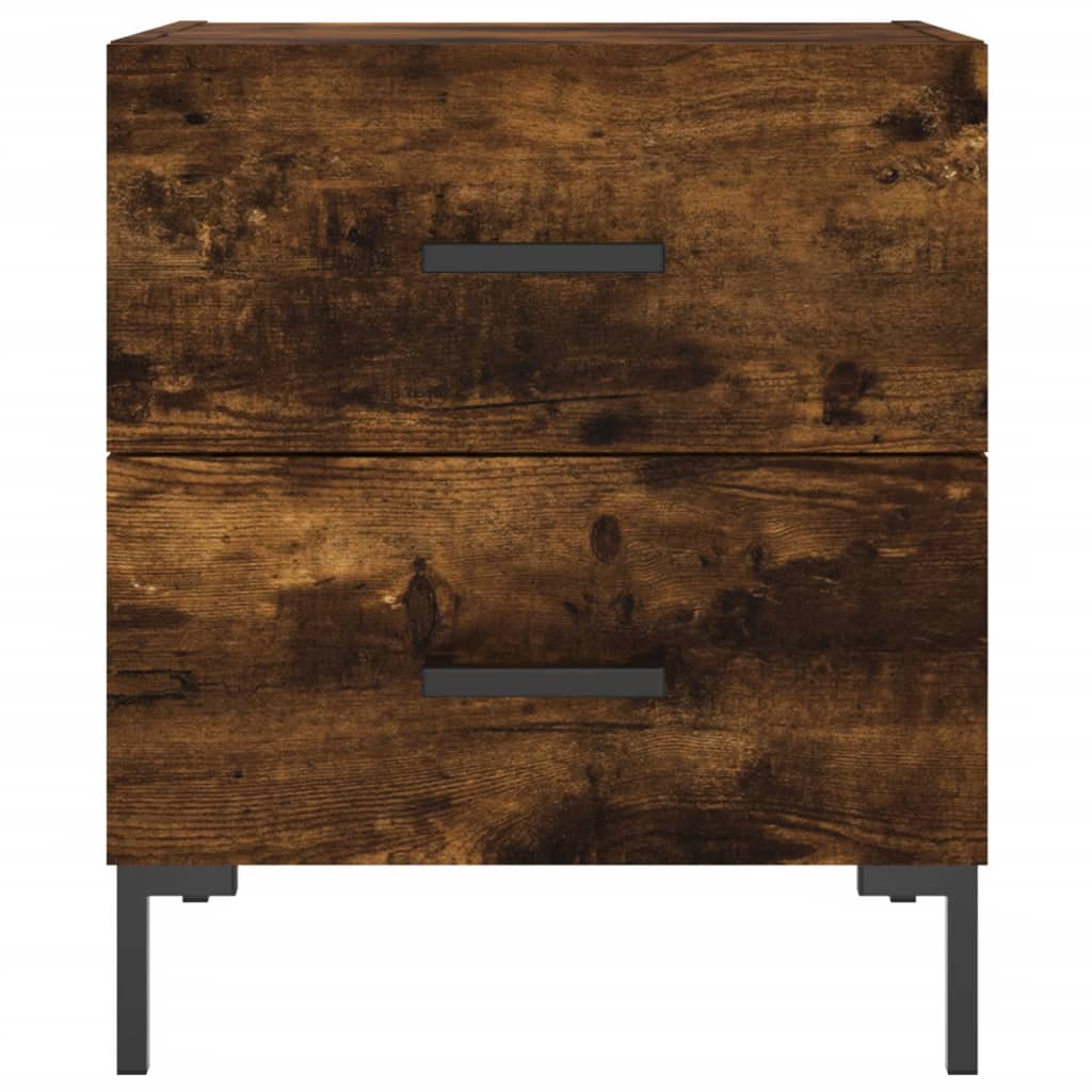 Tables de chevet 2pcs chêne fumé 40x35x47,5cm bois d’ingénierie - XIOS