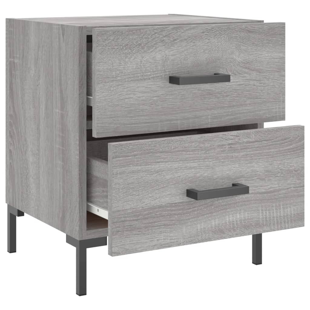 Tables de chevet 2 pcs sonoma gris 40x35x47,5 cm - XIOS