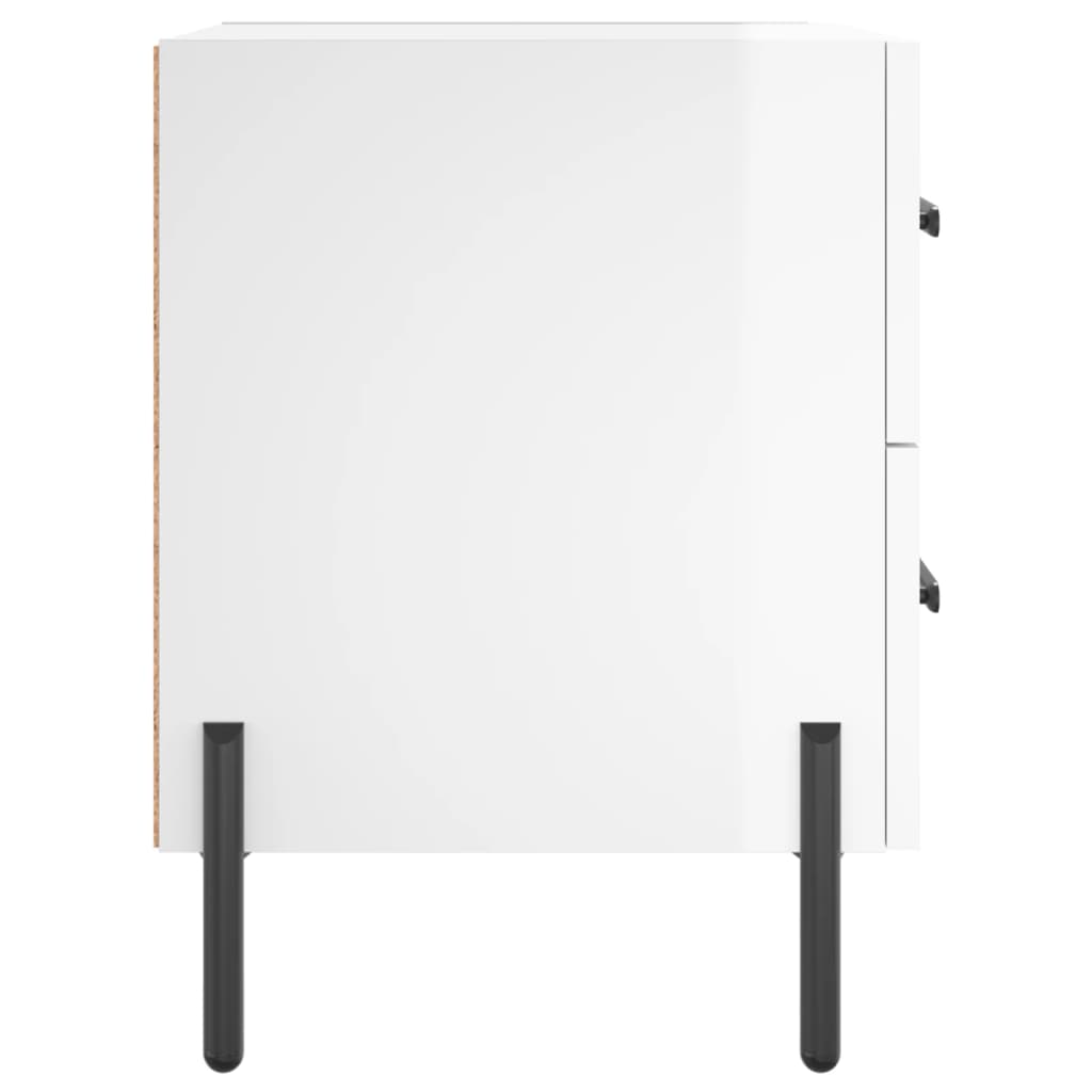 Tables de chevet 2 pcs blanc brillant 40x35x47,5 cm - XIOS