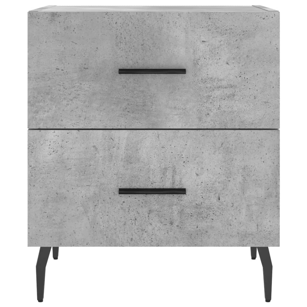 Table de chevet gris béton 40x35x47,5 cm bois d’ingénierie - XIOS