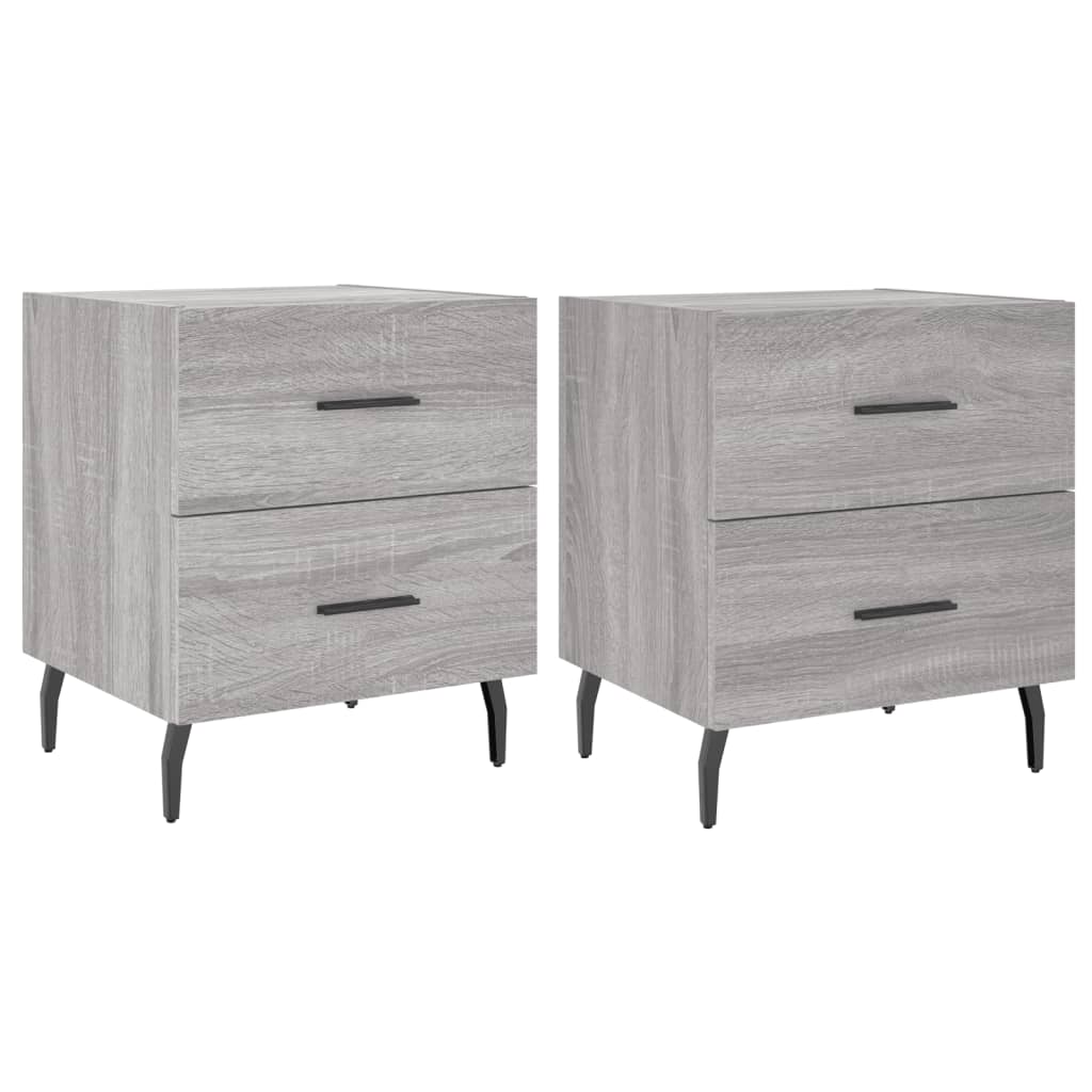 Tables de chevet 2 pcs sonoma gris 40x35x47,5 cm - XIOS