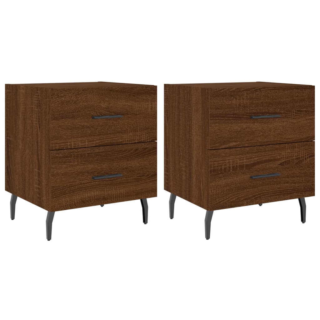 Tables de chevet 2 pcs chêne marron 40x35x47,5 cm - XIOS