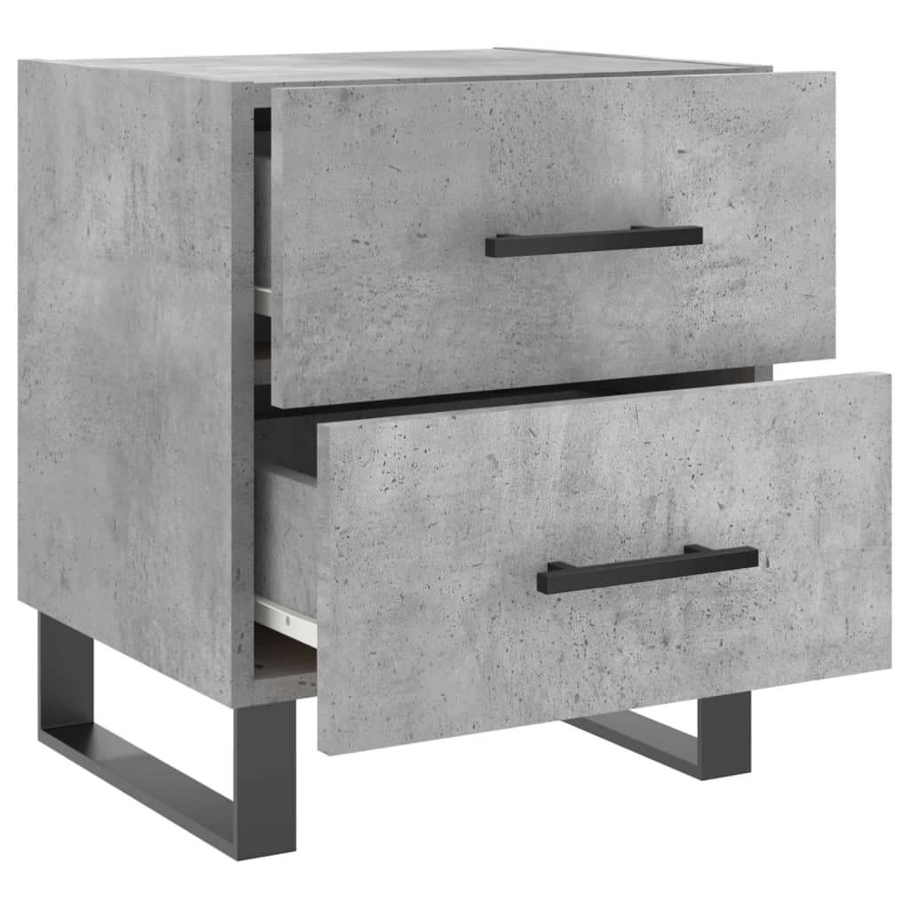 Table de chevet gris béton 40x35x47,5 cm bois d’ingénierie - XIOS