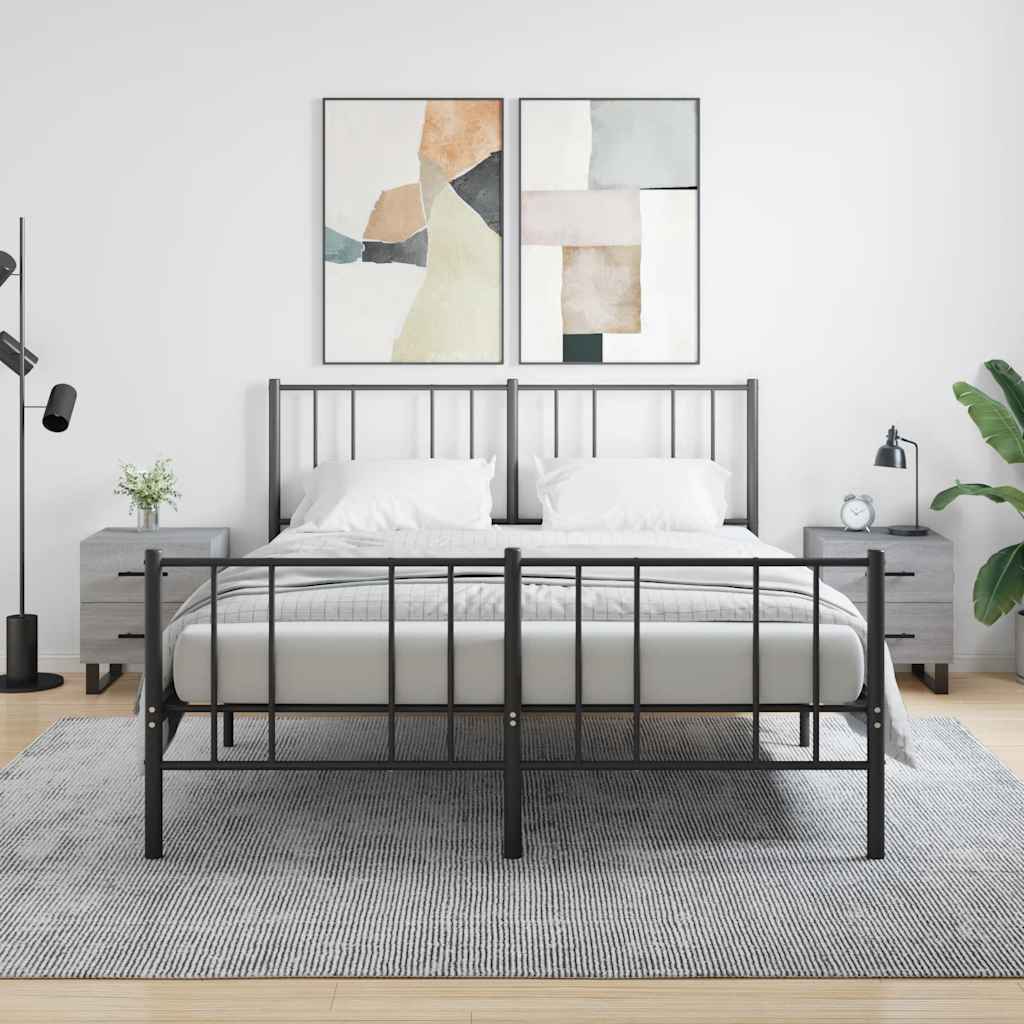 Tables de chevet 2 pcs sonoma gris 40x35x47,5 cm - XIOS