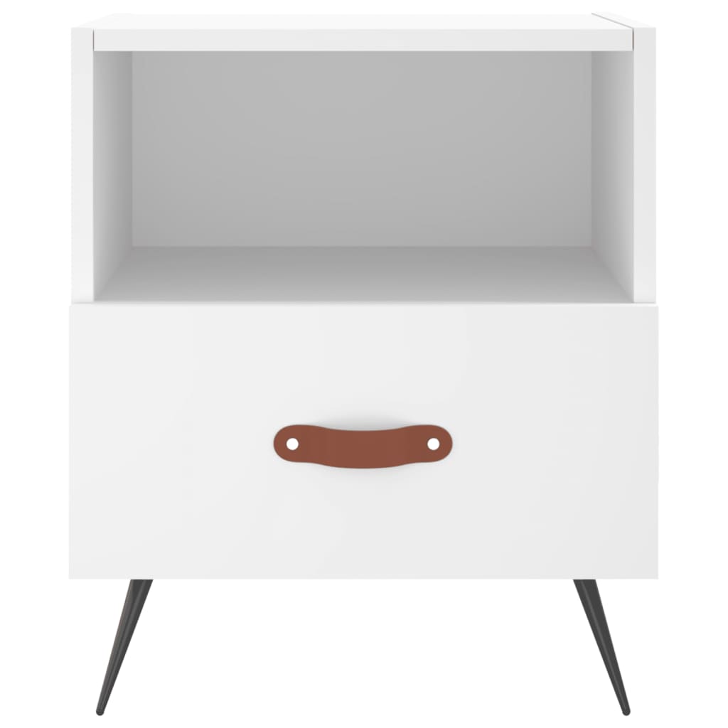 Tables de chevet 2 pcs blanc 40x35x47,5 cm bois d’ingénierie - XIOS