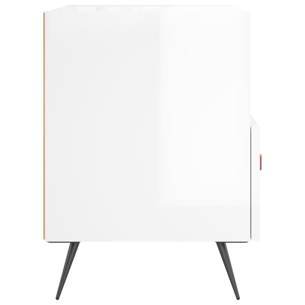 Tables de chevet 2 pcs blanc brillant 40x35x47,5 cm - XIOS