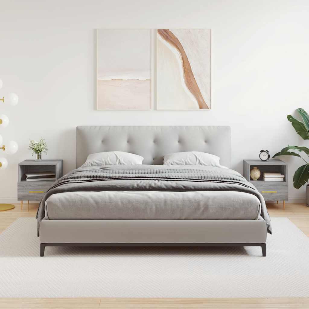 Tables de chevet 2 pcs sonoma gris 40x35x47,5 cm - XIOS