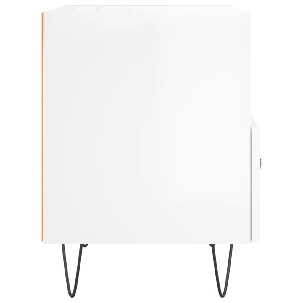 Tables de chevet 2 pcs blanc brillant 40x35x47,5 cm - XIOS