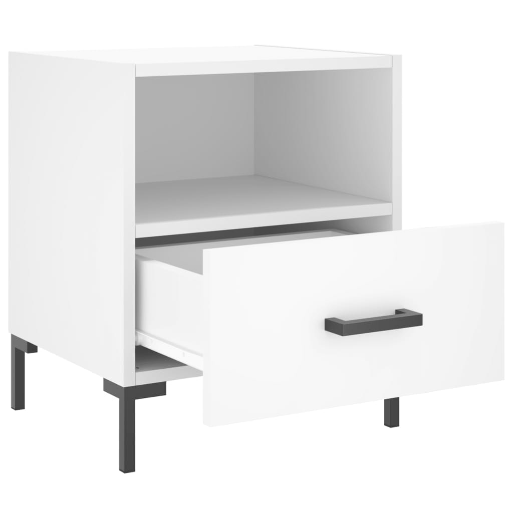 Tables de chevet 2 pcs blanc 40x35x47,5 cm bois d’ingénierie - XIOS