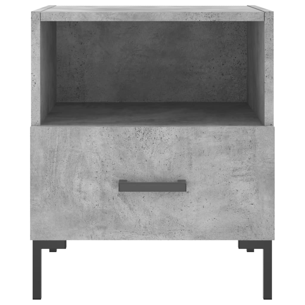 Tables de chevet 2pcs gris béton 40x35x47,5cm bois d’ingénierie - XIOS