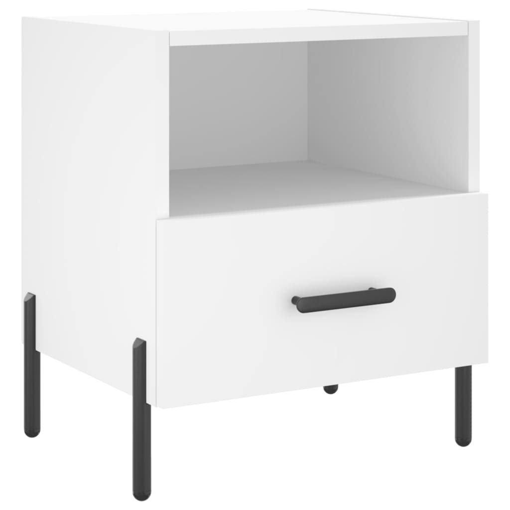 Tables de chevet 2 pcs blanc 40x35x47,5 cm bois d’ingénierie - XIOS